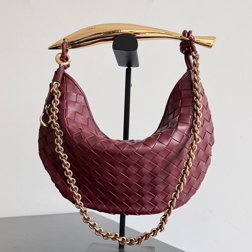BOTTEGA VENETA 보테가베네타 사딘 인트레치아토 위빙 숄더백