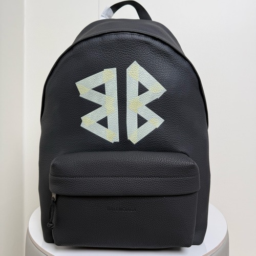 Balenciaga 발렌시아가 더블 B 로고 가죽 백팩 35CM