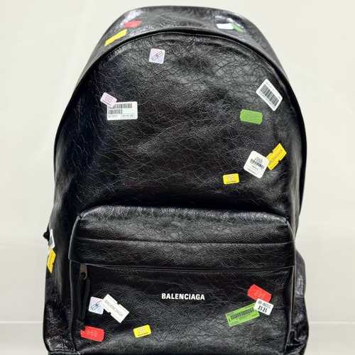 Balenciaga 발렌시아가 Explorer 시리즈 오일드 레더 스티커 장식 백팩 34.8CM