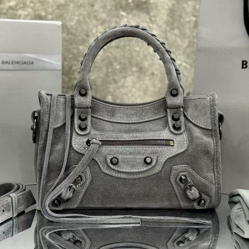 Balenciaga 발렌시아가 클래식 모터 시티백 스웨이드 그레이 24CM