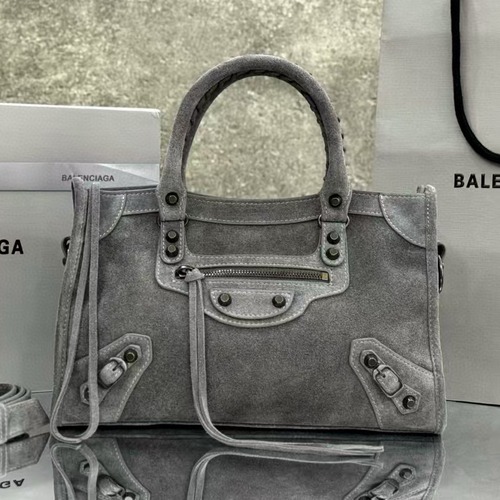 Balenciaga 발렌시아가 클래식 그레이 스웨이드 모터 시티 토트백 30CM