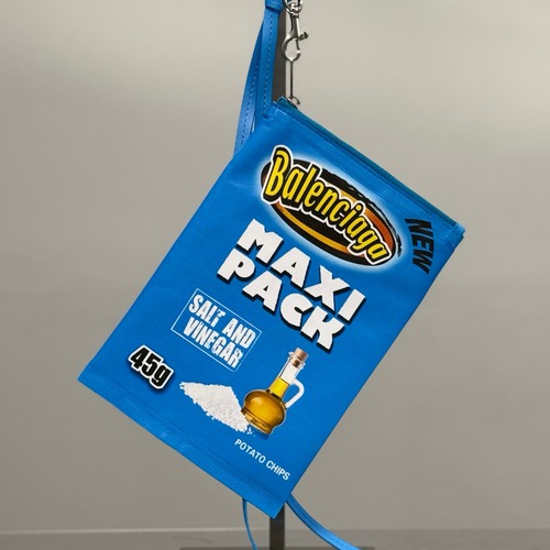 Balenciaga 발렌시아가 칩 패키지 블루 맥시팩 폰 파우치