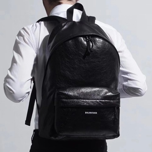 Balenciaga 발렌시아가 Explorer 시리즈 블랙 오일드 레더 백팩 34.8CM