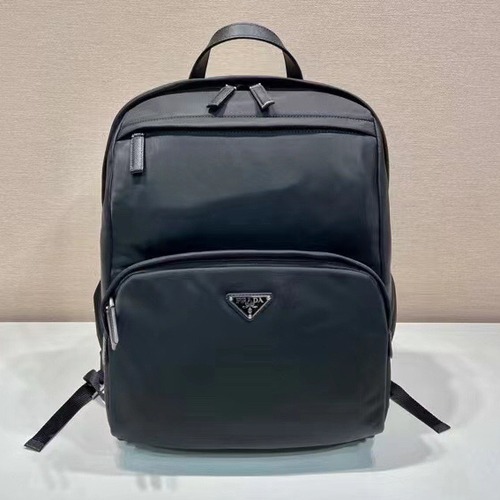 Prada 프라다 나일론 사피아노 레더 백팩 2VZ104 블랙 30CM