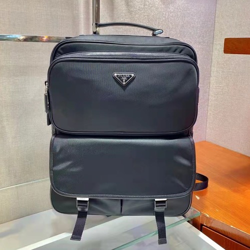 Prada 프라다 나일론 사피아노 트림 백팩 30CM