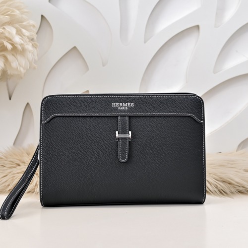 Hermes 에르메스 남성 소가죽 스트랩 클러치백 26CM