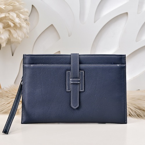 Hermes 에르메스 남성 가죽 스트랩 클러치백 28CM