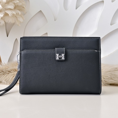 Hermes 에르메스 H로고 남성 소가죽 클러치백 28CM