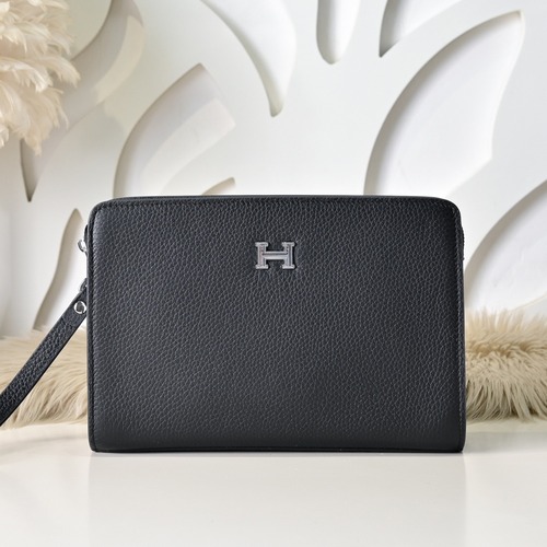 Hermes 에르메스 남성 가죽 H 로고 클러치백 28CM