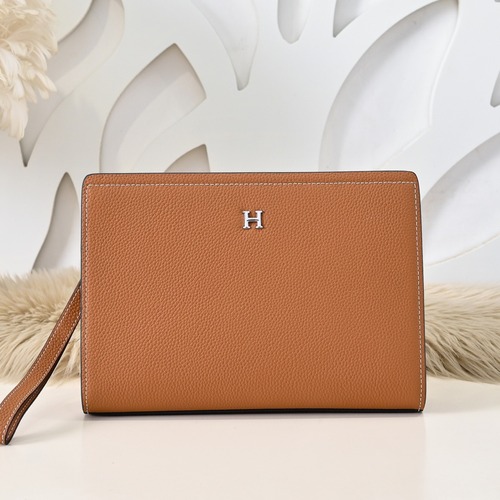 Hermes 에르메스 H 로고 남성 가죽 클러치백 26CM
