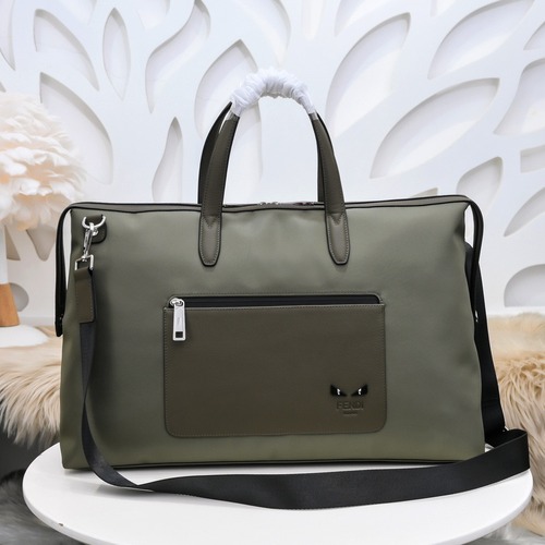 Fendi 펜디 몬스터 아이 나일론 레더 트래블 토트백 50CM