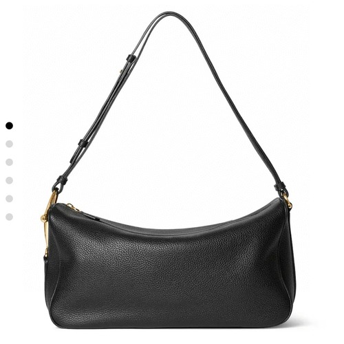 Gucci 구찌 Half Horsebit 블랙 레더 대형 숄더백