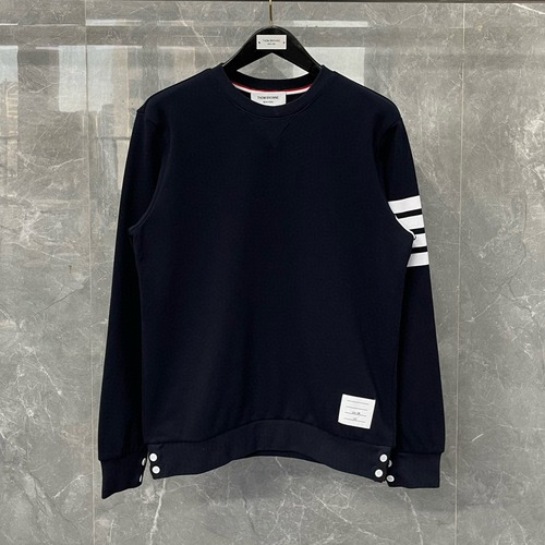 Thom Browne 톰브라운 4선 스트라이프 삼색 디테일 라운드넥 맨투맨