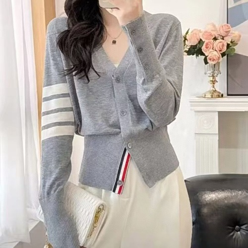 Thom Browne 톰브라운 사선 완장 V넥 울 가디건