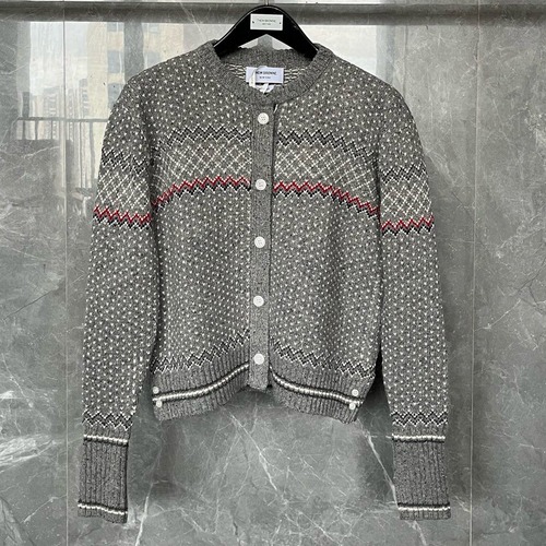 Thom Browne 톰브라운 페어아일 패턴 라운드넥 가디건