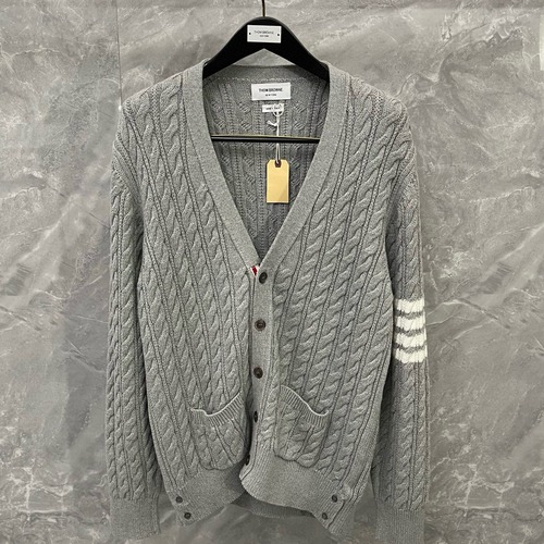 Thom Browne 톰브라운 아카데미 케이블 니트 가디건