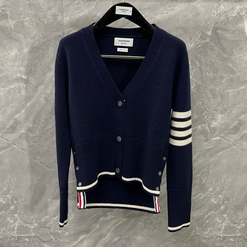 Thom Browne 톰브라운 거위 자수 스트라이프 울 가디건