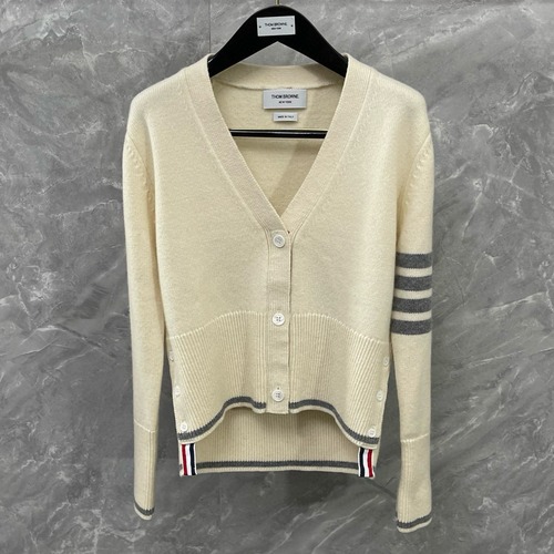 Thom Browne 톰브라운 거위 자수 스트라이프 울 가디건