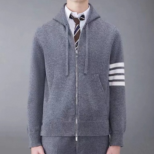 Thom Browne 톰브라운 세일보트 인타르시아 울 후드 집업 니트