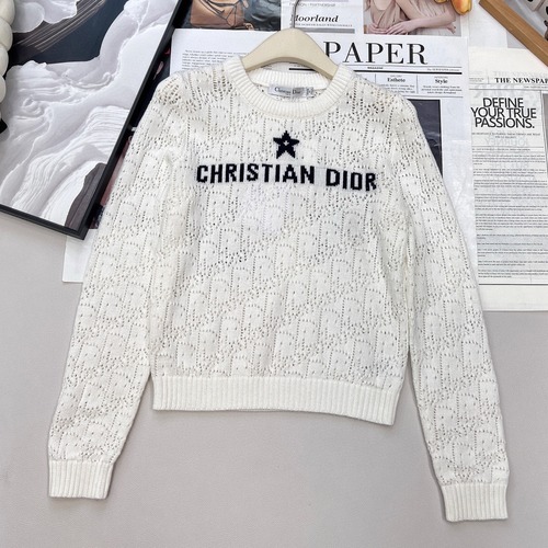 Christian Dior 디올 로고 펀칭 니트 긴팔 스웨터