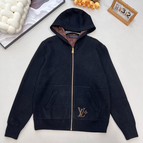 Louis Vuitton 루이비통 모노그램 양면 후드 집업 니트 가디건