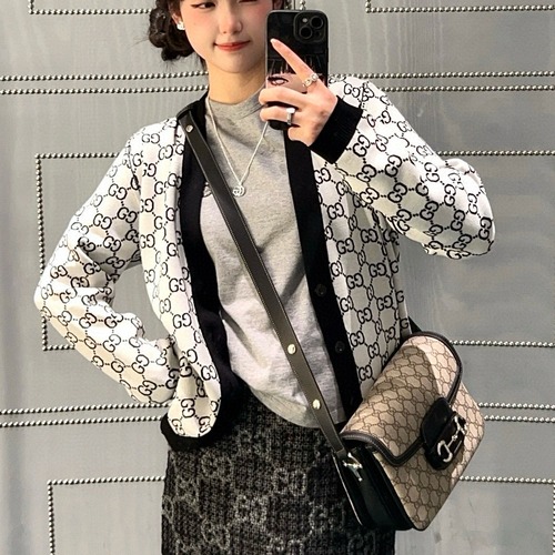 Gucci 구찌 GG 로고 자카드 가디건