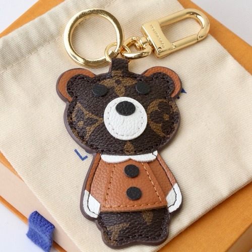 Louis Vuitton 루이비통 곰돌이 모노그램 가죽 키링 참