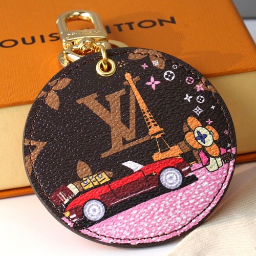 Louis Vuitton 루이비통 파리 일러스트 모노그램 라운드 키홀더 참