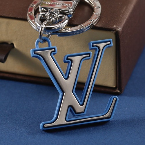 Louis Vuitton 루이비통 루이 비통 LV 로고 키링 블루 실버