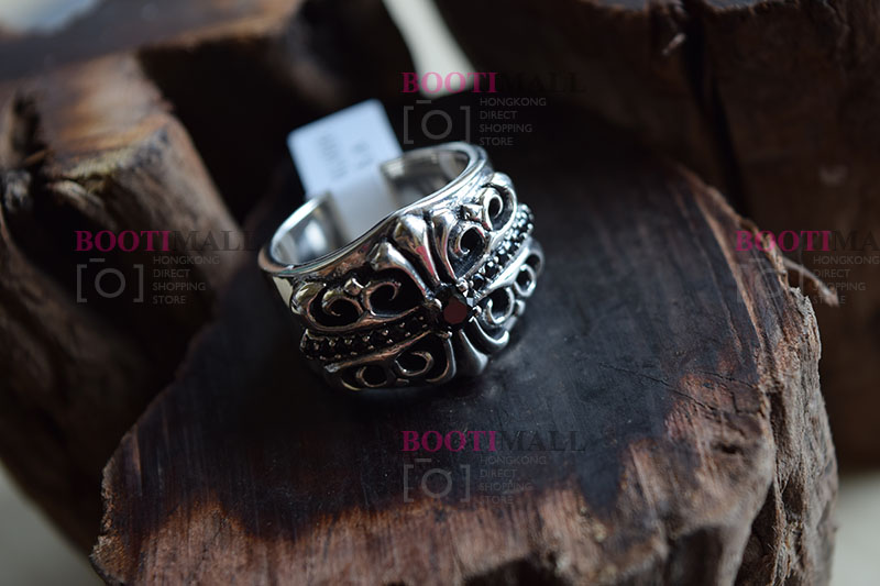 CHROME HEARTS 크롬하츠st 오리지날 925 플로랄 크로스 쥬얼반지(正品구성품포함) 2