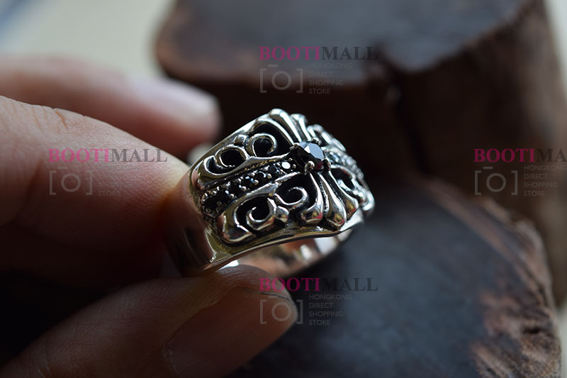 CHROME HEARTS 크롬하츠st 오리지날 925 플로랄 크로스 쥬얼반지(正品구성품포함) 8