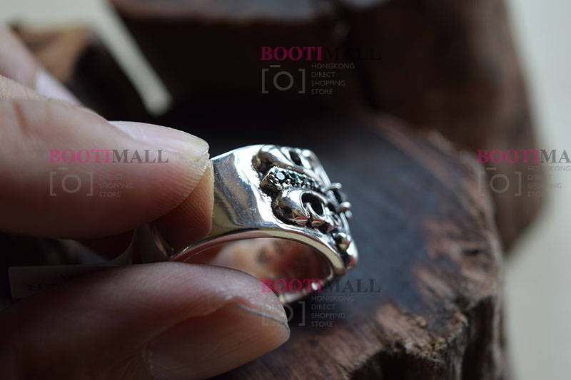 CHROME HEARTS 크롬하츠st 오리지날 925 플로랄 크로스 쥬얼반지(正品구성품포함) 9