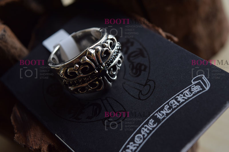 CHROME HEARTS 크롬하츠st 오리지날 925 플로랄 크로스 쥬얼반지(正品구성품포함) 12