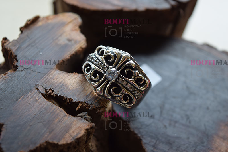 CHROME HEARTS 크롬하츠st 오리지날 925 플로랄 크로스 쥬얼반지(正品구성품포함) 1