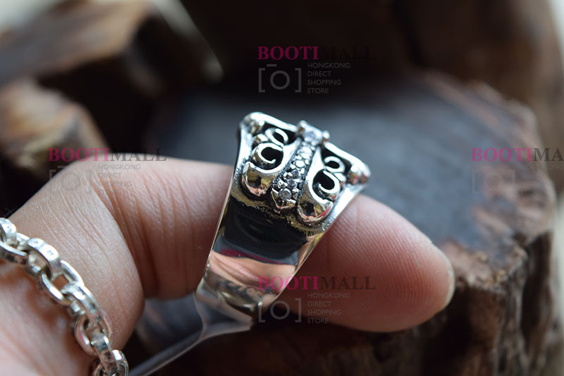 CHROME HEARTS 크롬하츠st 오리지날 925 플로랄 크로스 쥬얼반지(正品구성품포함) 9