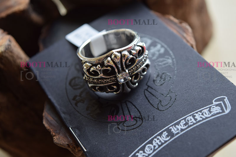 CHROME HEARTS 크롬하츠st 오리지날 925 플로랄 크로스 쥬얼반지(正品구성품포함) 14