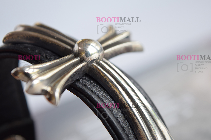 CHROME HEARTS 크롬하츠st 오리지날 925 CH 사슴가죽 스트렙 팔찌(正品구성품포함) 22