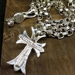 CHROME HEARTS 크롬하츠st 오리지날 925 베비화 크로스 + 롤 체인