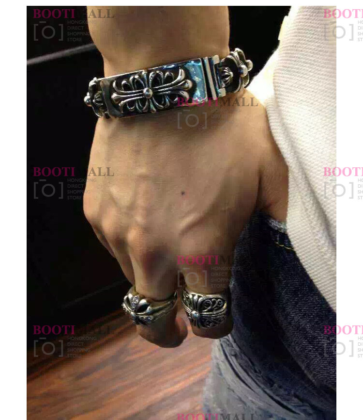 CHROME HEARTS 크롬하츠st 오리지날 925실버 서면더패션쇼크 KEEPER LINK BRACELET 7