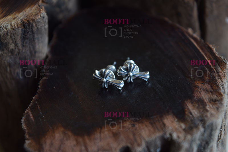 CHROME HEARTS 크롬하츠st 오리지날 925 CH Cross Fat stud 귀걸이(正品구성품포함) 1