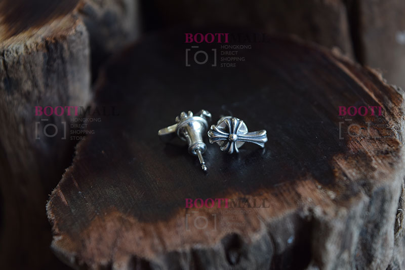 CHROME HEARTS 크롬하츠st 오리지날 925 CH Cross Fat stud 귀걸이(正品구성품포함) 2
