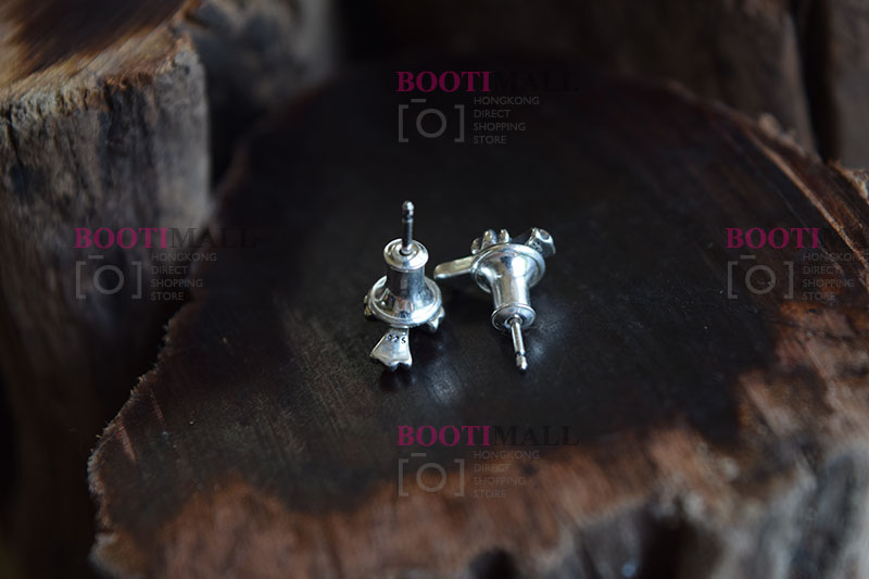 CHROME HEARTS 크롬하츠st 오리지날 925 CH Cross Fat stud 귀걸이(正品구성품포함) 4