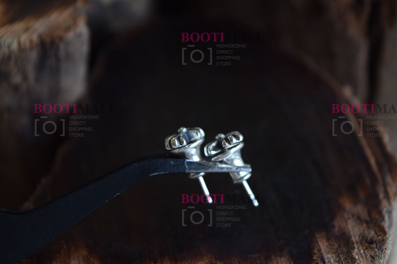 CHROME HEARTS 크롬하츠st 오리지날 925 CH Cross Fat stud 귀걸이(正品구성품포함) 7