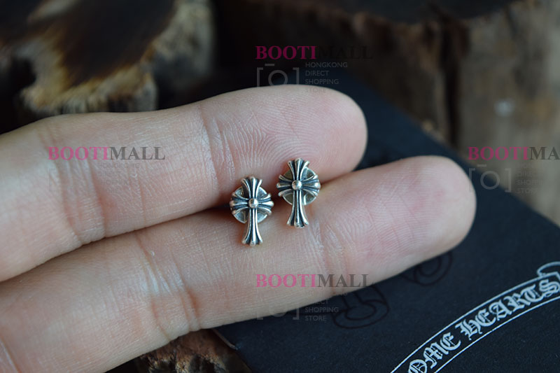 CHROME HEARTS 크롬하츠st 오리지날 925 CH Cross Fat stud 귀걸이(正品구성품포함) 13