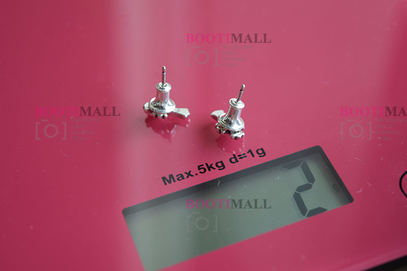 CHROME HEARTS 크롬하츠st 오리지날 925 CH Cross Fat stud 귀걸이(正品구성품포함) 15