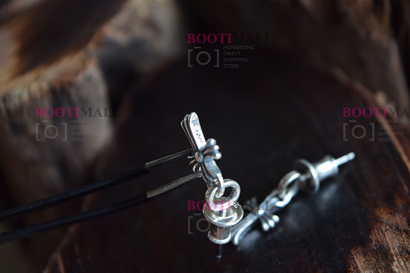 CHROME HEARTS 크롬하츠st 오리지날 925 CH Cross Fat stud 귀걸이(正品구성품포함) 6