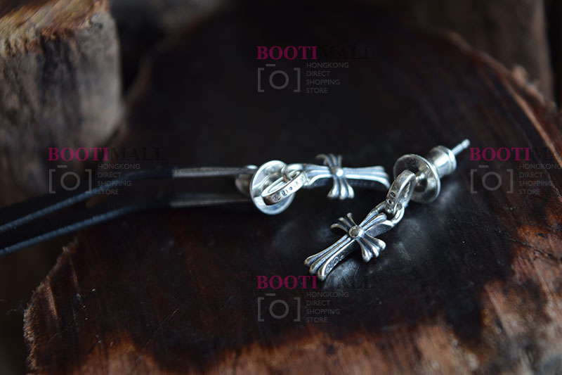 CHROME HEARTS 크롬하츠st 오리지날 925 CH Cross Fat stud 귀걸이(正品구성품포함) 7