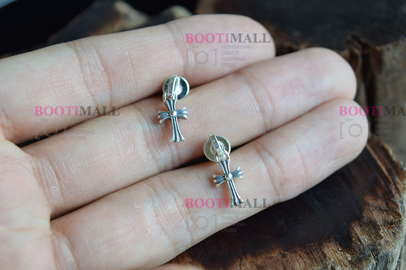 CHROME HEARTS 크롬하츠st 오리지날 925 CH Cross Fat stud 귀걸이(正品구성품포함) 8