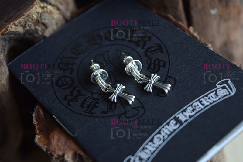CHROME HEARTS 크롬하츠st 오리지날 925 CH Cross Fat stud 귀걸이(正品구성품포함) 9