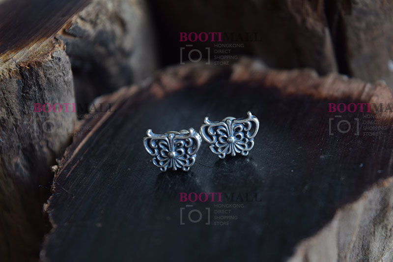 CHROME HEARTS 크롬하츠st 오리지날 925 CH Cross Fat stud 귀걸이(正品구성품포함) 1